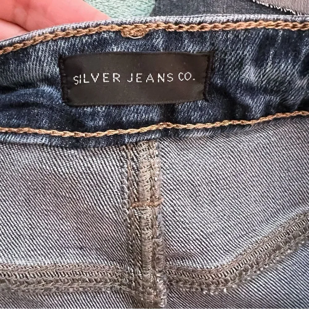 Silver Jeans Co. Women's Sure Thing Long High Rise Shorts Size 27  NWT